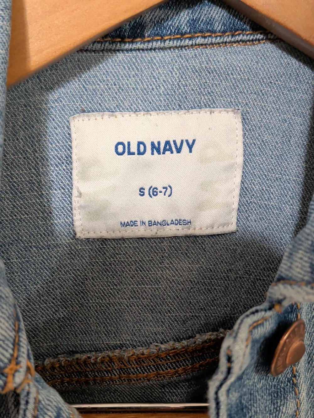 Old Navy Girls Blue Denim Jacket Small 6-7